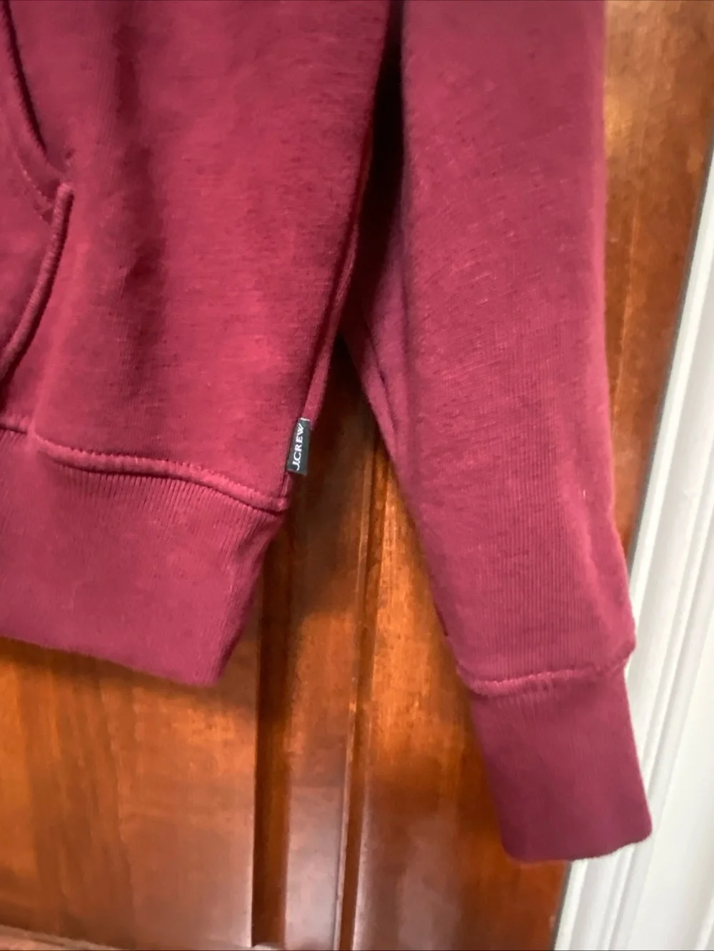 J. Crew Men’s  '83 fleece hoodie in burgundy Sz M